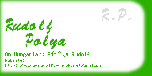 rudolf polya business card